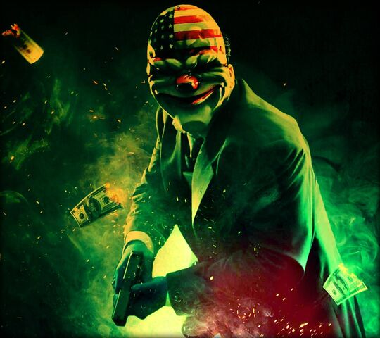 Wallpaper mask, black background, robbery, payday 2 images for desktop,  section игры - download
