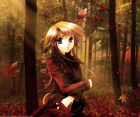 Premium AI Image  Autumn background design Fall wallpaper golden brown  anime manga style