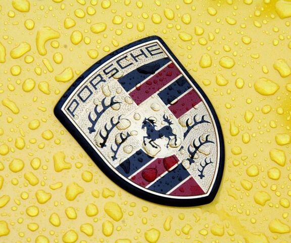 Yellow Porsche Logo Wallpaper - Download to your mobile from PHONEKY