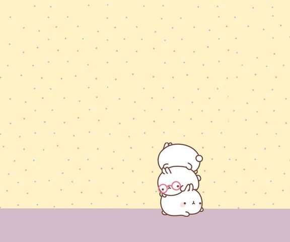 Dots Bunny Molang Wallpaper - Download to your mobile from PHONEKY