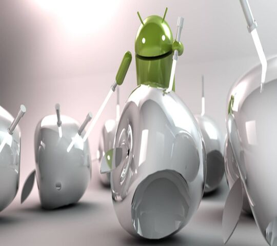 The Battle of Tech Titans: Android vs. Apple 🍏🤖 Wallpaper - Download to ...