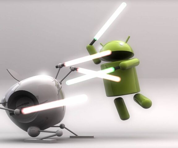 Tech Showdown: The Epic Battle of Apple and Android 🍏🤖 Wallpaper ...