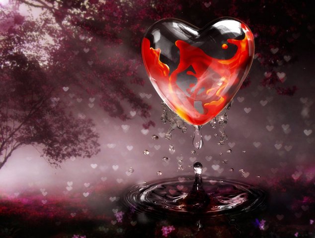 Water Heart Wallpaper - Download To Your Mobile From Phoneky