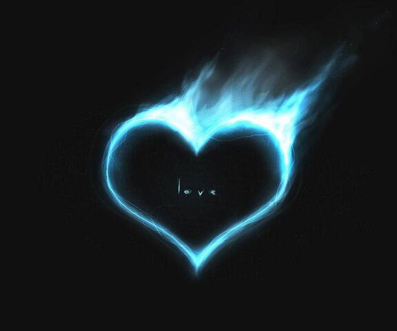 fire and ice heart wallpaper