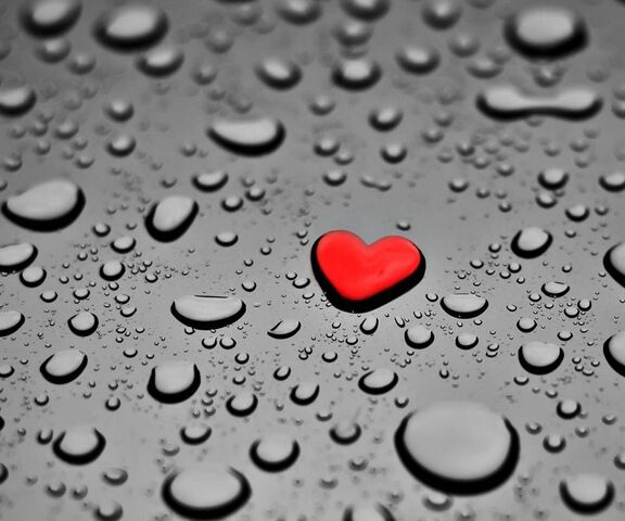 Heart and Drops Wallpaper - Download to your mobile from PHONEKY
