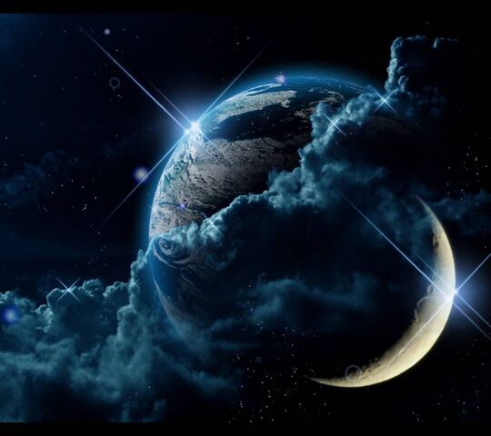 Earth N Moon Wallpaper - Download to your mobile from PHONEKY