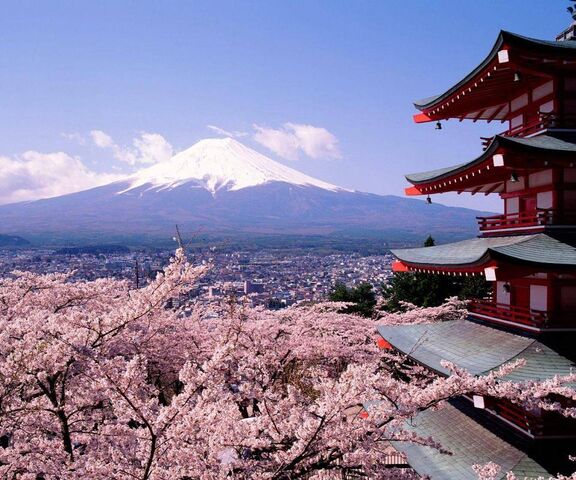 Japanese Landscape Mt Fuji Wallpaper Background Clouds Sunny Hd  Photography Photo Background Image And Wallpaper for Free Download