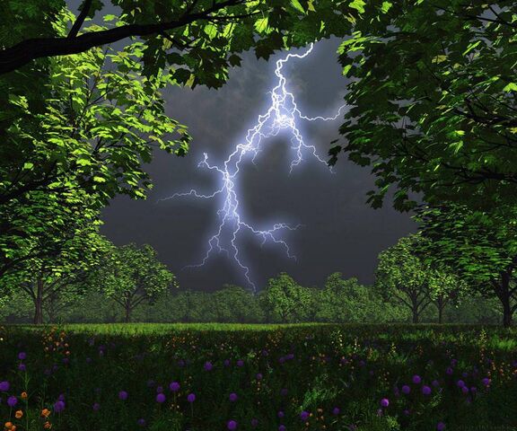 Landscape Thunder Wallpaper - Download to your mobile from PHONEKY