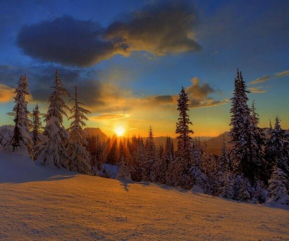 Winter Sunsit Time Wallpaper - Download to your mobile from PHONEKY