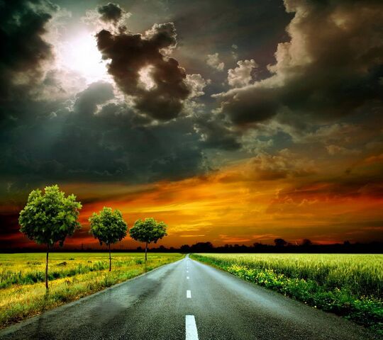 Sunset Road Wallpaper - Download to your mobile from PHONEKY