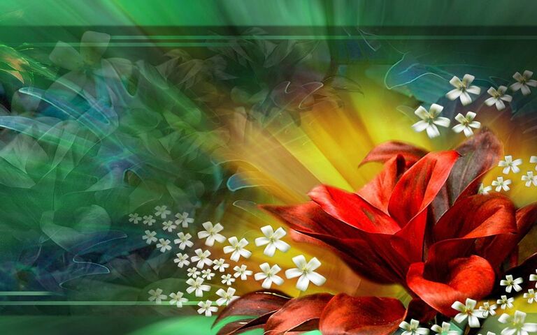 Crimson Bloom: A Dance of Color 🌺 Wallpaper - Download to your mobile ...