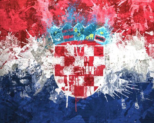 Хорватский Флаг Фото