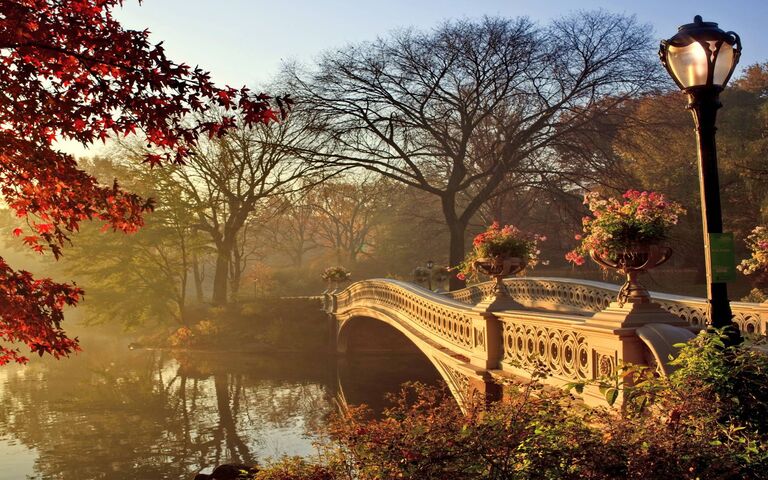 Autumn Bridge Wallpaper - Download to your mobile from PHONEKY