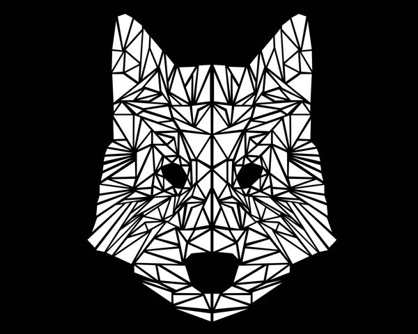 geometric wolf wallpaper