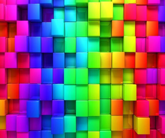 مكعبات ملونة ثلاثية الأبعاد الخلفية - تحميل إلى هاتفك النقال من PHONEKY