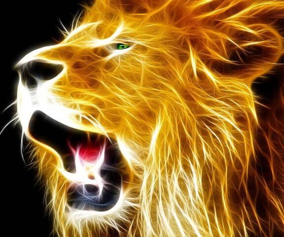 Fire Lion - Neon - Lion Wallpaper Download | MobCup