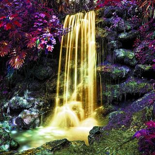 Waterfall Gold Wallpaper - Download to your mobile from PHONEKY