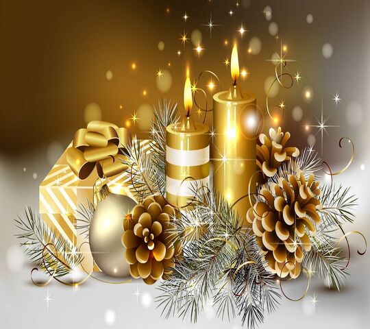 Christmas Candles Wallpaper - Download to your mobile from PHONEKY