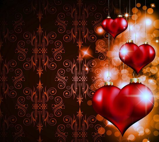 Christmas Hearts Wallpaper - Download to your mobile from PHONEKY