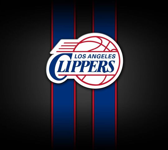 Download LA Clippers Logo Illuminated against a Stellar Galaxy Wallpaper
