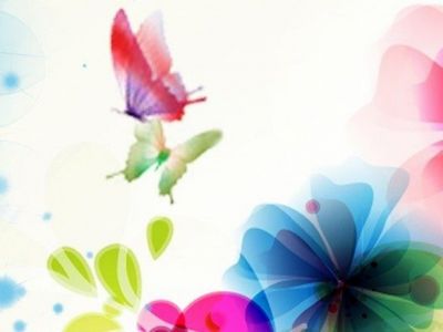 Disegno vettoriale fiori e farfalle