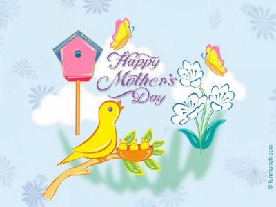 Happy Mothers Day Beautiful Cartoon