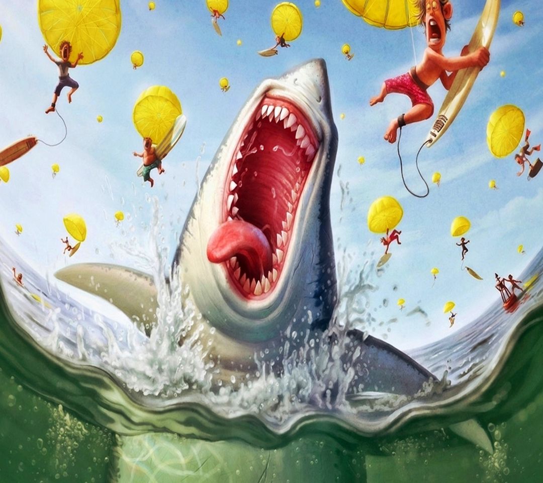 FUNNY SHARK Wallpaper - Download to your mobile from PHONEKY