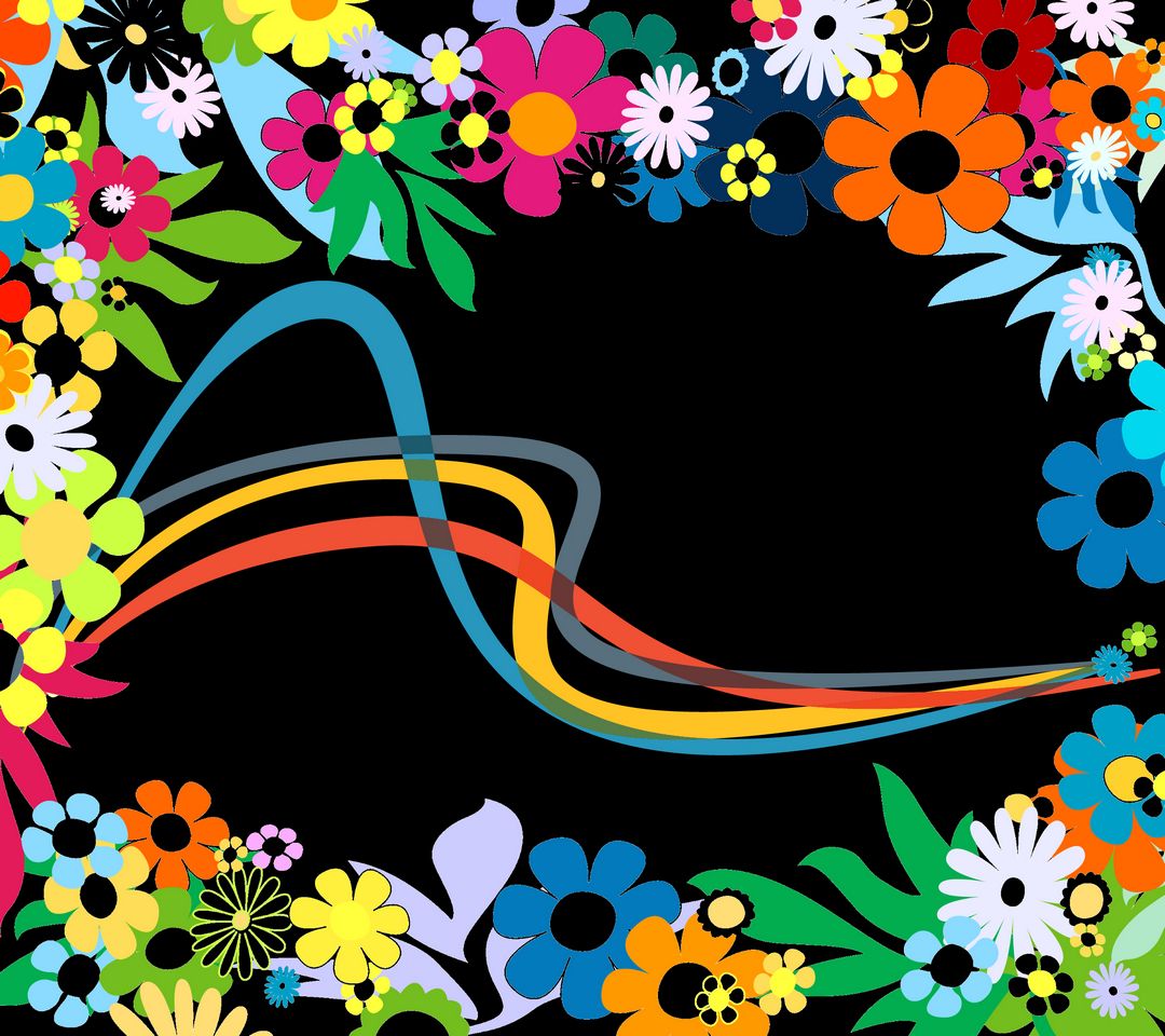 Colorful Flowers Swirl Wallpaper - Download to your mobile from PHONEKY