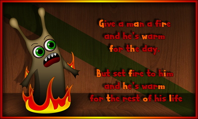 The Fiery Snail: A Warm Reminder Wallpaper - Download to your mobile ...