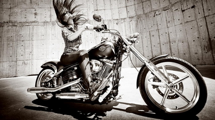 Harley Davidson With Girl Wallpaper - Download to your mobile from PHONEKY