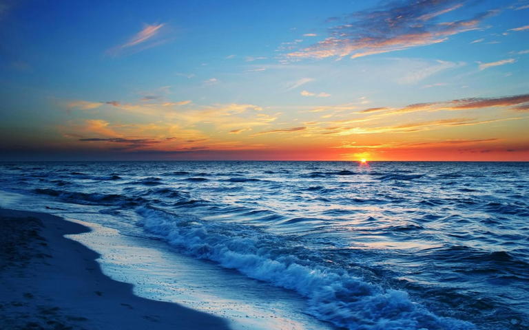Sunset On Sea