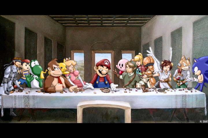Mario Last Supper Wallpaper Download To Your Mobile From Phoneky