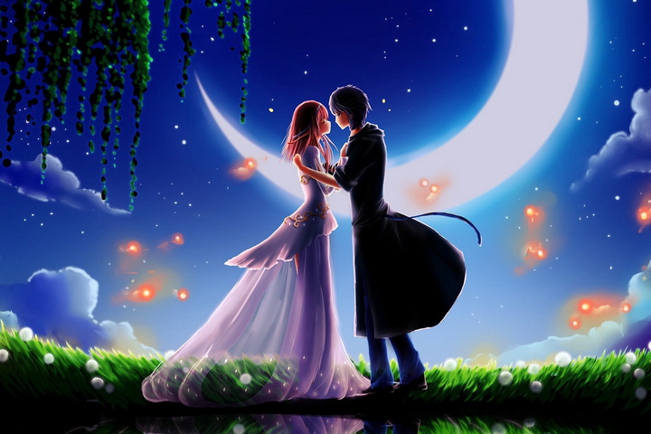 Moonlight Kiss Wallpaper - Download to your mobile from PHONEKY