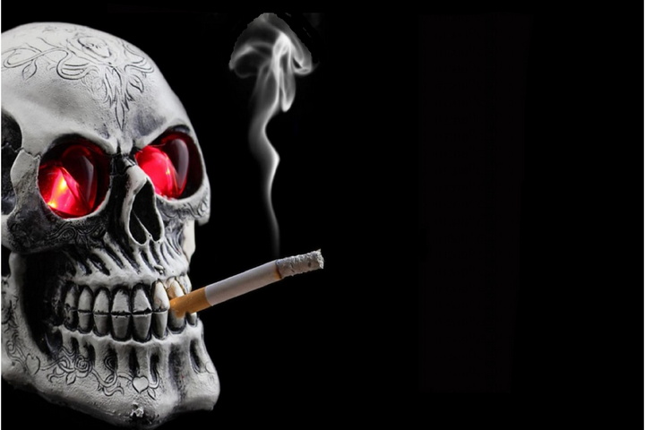 Vector Illustration Of Skull Smoking PNG Images | PSD Free Download -  Pikbest