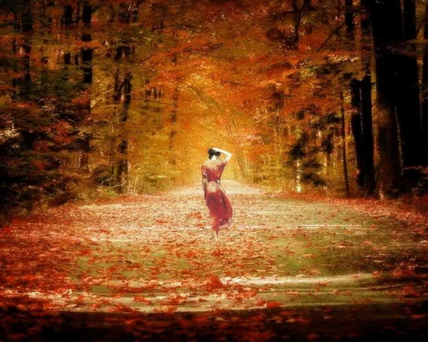 Painted Lonely Autumn Day Wallpaper - Download to your mobile from PHONEKY