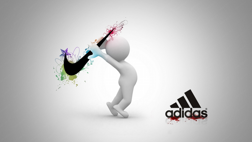 Gray Nike Adidas Competition