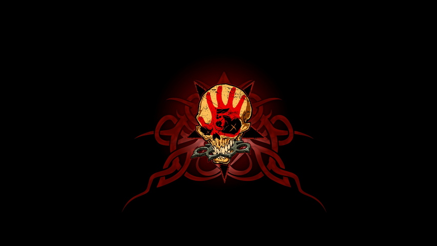 5 Finger Death Punch Logo Schadel Schlagring Hintergrund Lade Auf Dein Handy Von Phoneky Herunter