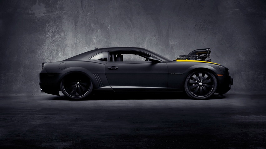 Chevrolet Camaro Matte Black Wallpaper - Download to your mobile from  PHONEKY