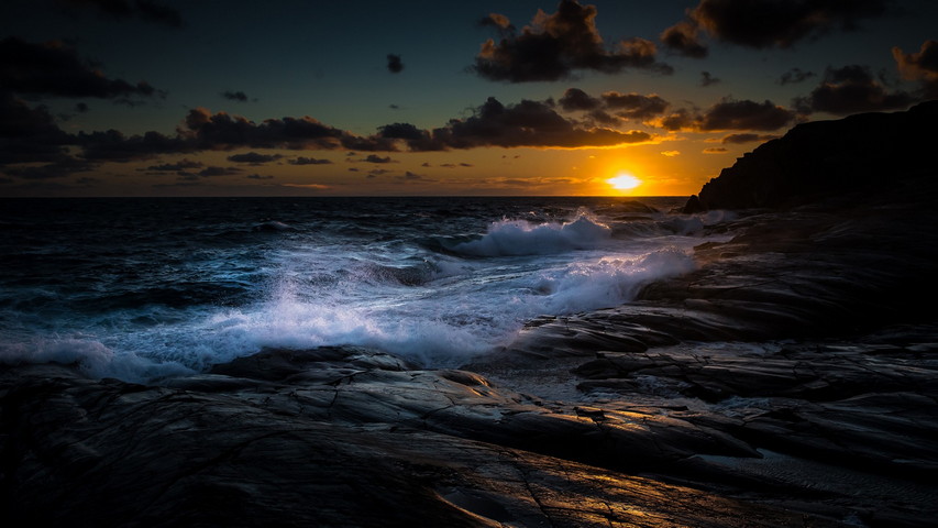 Wallpaper Pemandangan Pantai Malam  Paimin Gambar