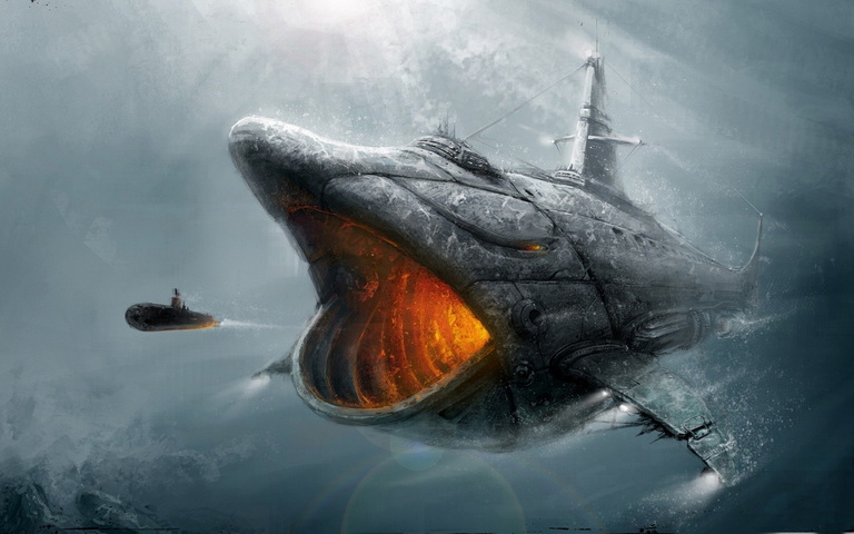 Xbwy 現代のシンプルな3d壁画の壁紙潜水艦海洋生物3dの Amazon
