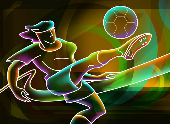 Electric Soccer Showdown ⚽ Wallpaper - Download to your mobile from PHONEKY