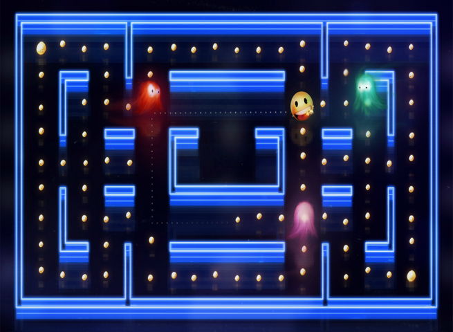 Glow of the Arcade: Neon Pacman Adventure 🎮 Wallpaper - Download to ...