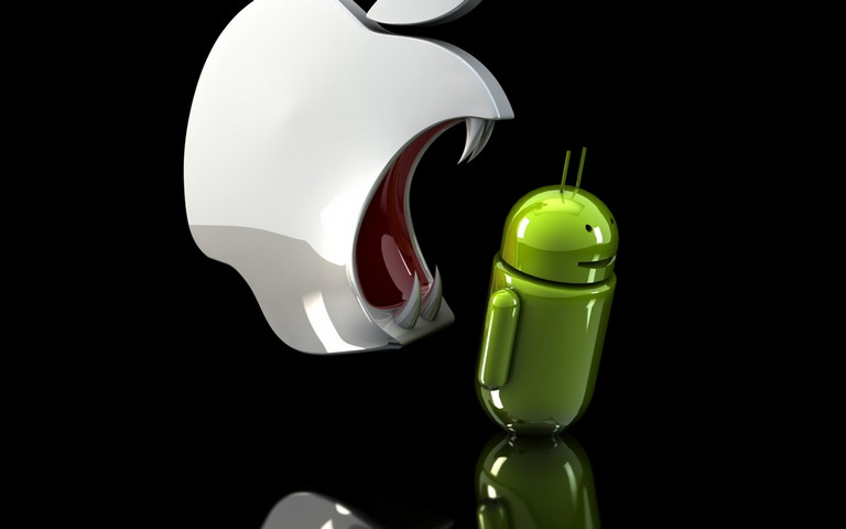 Apple jedzący Androida