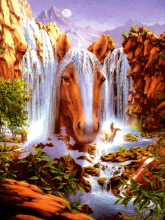 Waterfall Horse GIF - Download & Share on PHONEKY