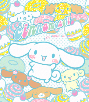 LINE 公式スタンプ  Cinnamoroll Moving Backgrounds Example with GIF Animation