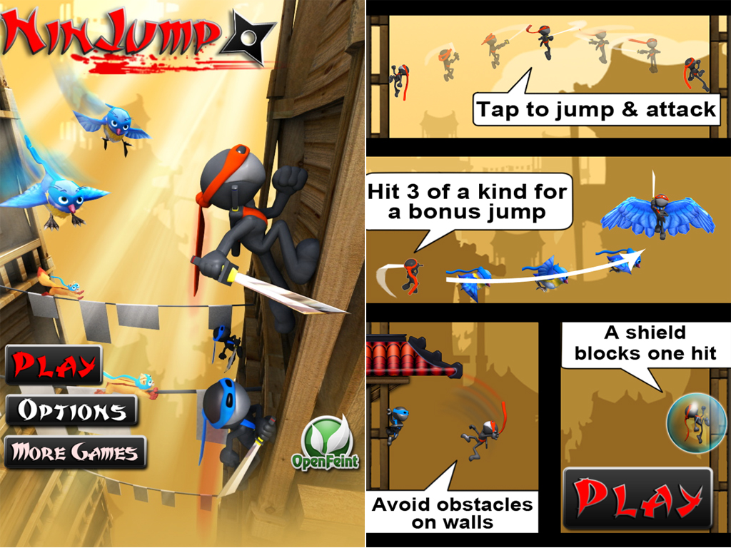 Ninja Jumping CN Java-игра - Загрузить на PHONEKY