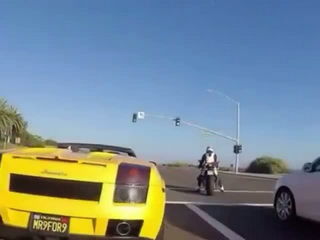 Lamborghini vs Bike. Who wins?