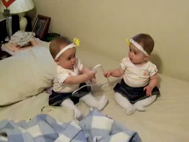 Twins fight over hanger