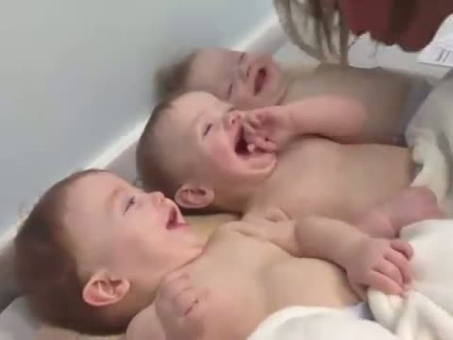Triplet Babies Laughing