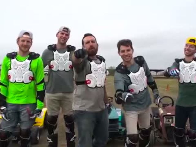 Lawnmower Racing Battle - Dude Perfect